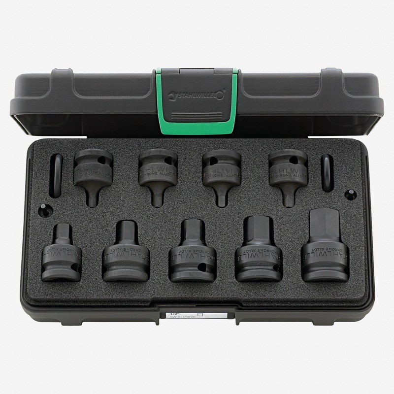 Stahlwille 54IMP/9 IMPACT Internal Hex Socket Set, 1/2" Drive, Metric, 13 Pieces