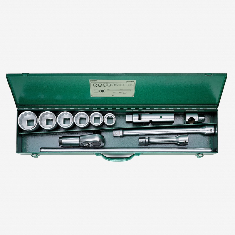 Stahlwille 60/6/6/882 Socket Set, 1" Drive, Metric, 36 - 60 mm, 12-Point, 12 Pieces