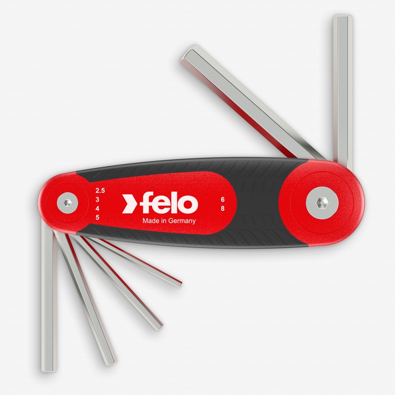 Felo Folding Metric Hex Key Set, 2.5 - 8.0 mm, 6 Pieces