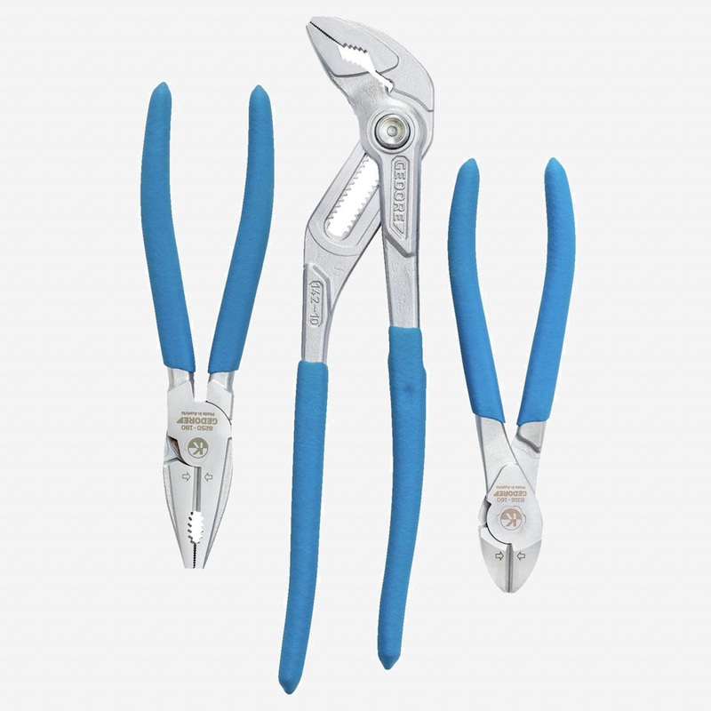 Gedore S8303 TC Pliers Set, 3 Pieces, Plastic Grip