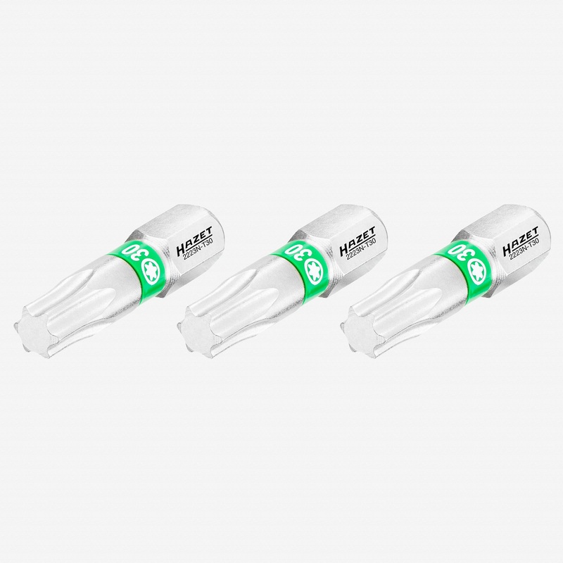 Hazet 2223N-T30/3 Torx T30 x 25 mm Torsion Bit, 3 Pieces