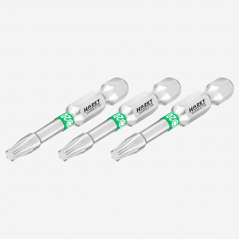 Hazet 2223NSLG-T20/3 Torx T20 x 50 mm Torsion Bit, 3 Pieces