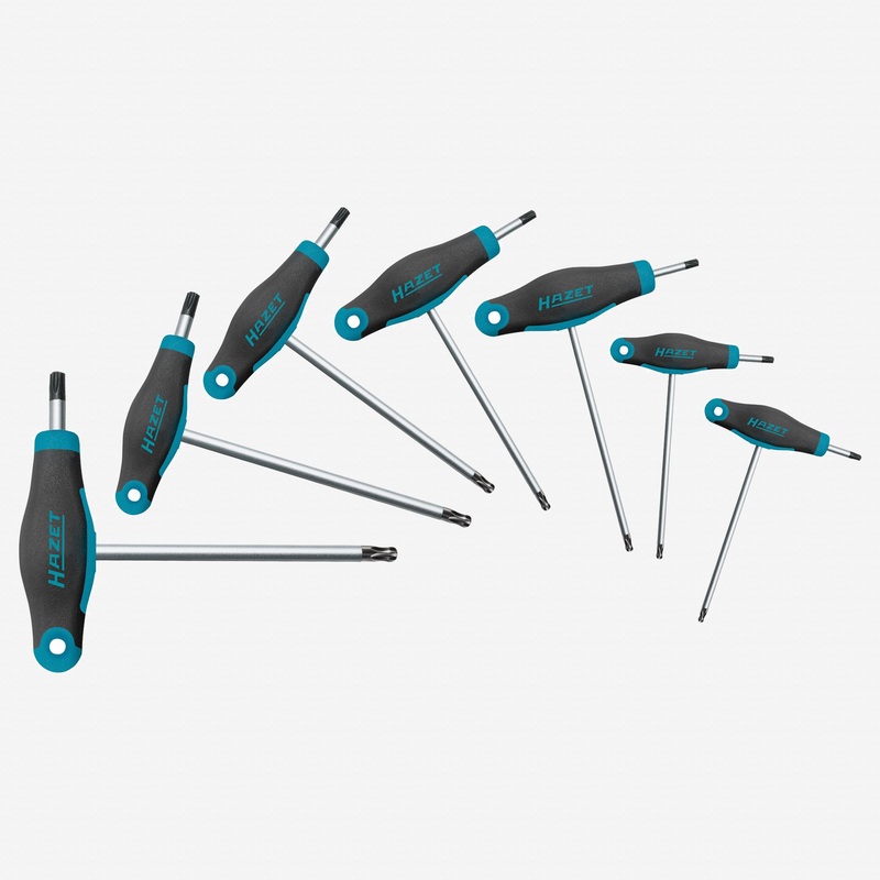 Hazet 829KKT/7 2-Way Ball End Torx T-Handle Set, 7 Pieces