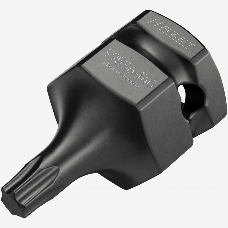 Hazet 995S6-T40 Inside T40 Torx Impact Socket, 1/2" or 24 mm Drive