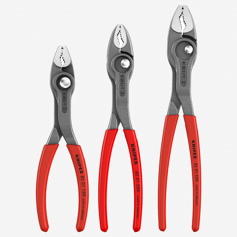 Knipex 3 Piece Twin Grip Slip Joint Pliers Set - Plastic Grip