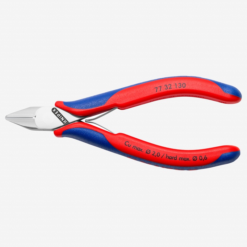 Knipex Electronics Diagonal Cutters with Pointed Head and Small Bevel, 5 1/4"