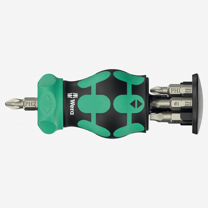 Wera 008893 Kraftform Kompakt Ratcheting Stubby Magazine RA 4, 7 Pieces