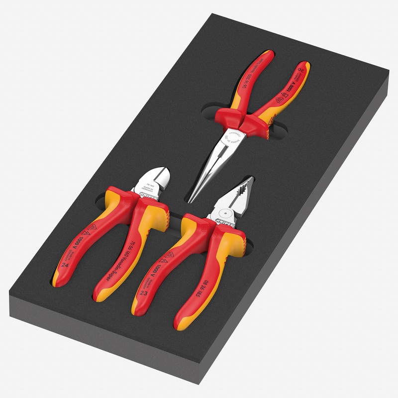 Wera 150184 Foam Insert Knipex Pliers VDE Set 1, 3 Pieces