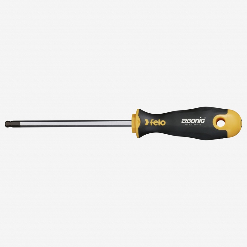 Felo Ergonic Ball End Hex Screwdriver, 3 mm x 100 mm