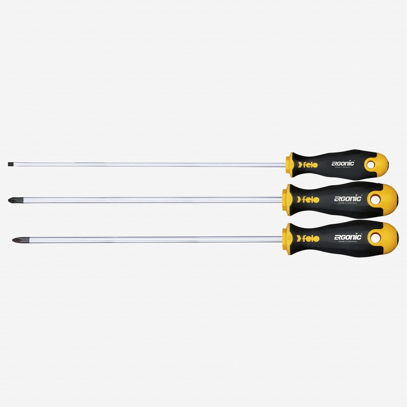 Felo Ergonic Long Screwdriver Set, 3 Pieces