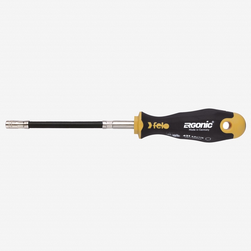 Felo Ergonic Metric Nutdriver with Flexible Blade, 10 x 170 mm