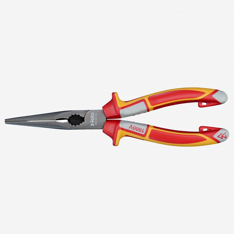 Felo VDE Insulated Straight Chain Nose Pliers, 205 mm