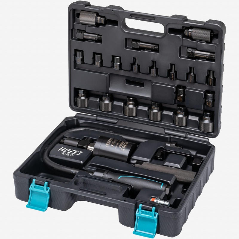 Hazet 9098/24 Compressed Air Injector Sliding Hammer Set, 24 Pieces