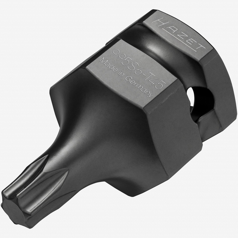 Hazet 995S6-T45 Inside T45 Torx Impact Socket, 1/2" or 24 mm Drive