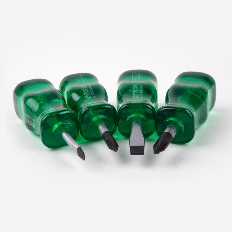 Nets Emerald Stubby Screwdriver Set, 4 Pieces