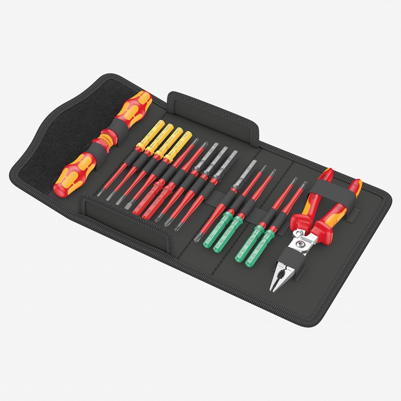 Wera 006612 Kraftform Kompakt VDE 17 Extra Slim 1 Tool Finder Set, 17 pieces
