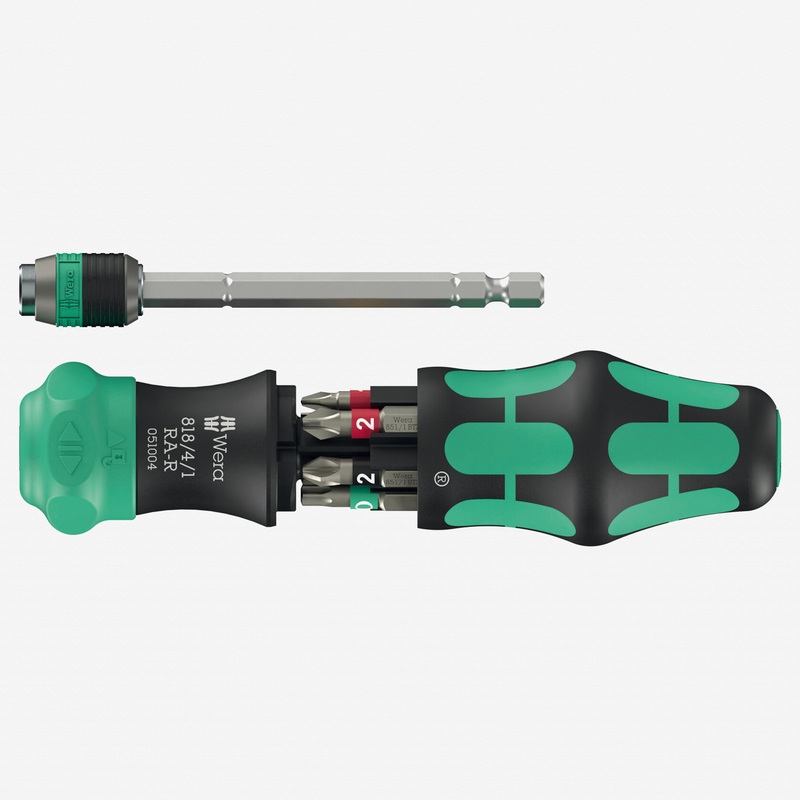 Wera 051513 Kraftform Kompakt 20 RA-R Ratcheting Bitholder, 7 PIeces
