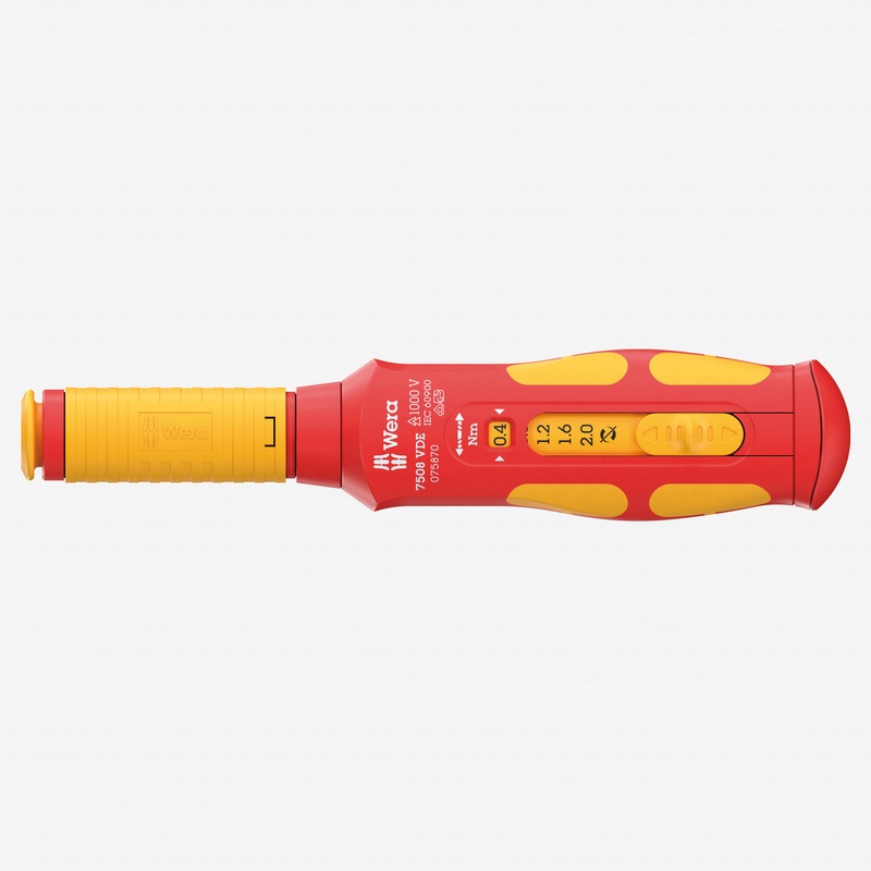 Wera 075870 VDE Kraftform Safe-Torque Speed Torque Screwdriver, 0.4-2.0 Nm,