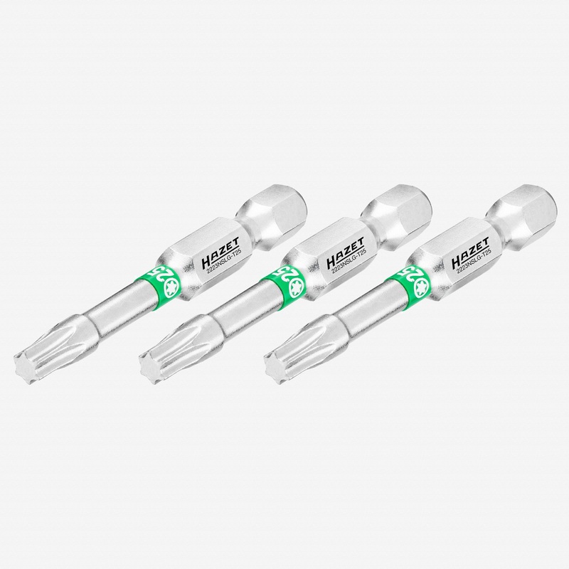 Hazet 2223NSLG-T25/3 Torx T25 x 50 mm Torsion Bit, 3 Pieces