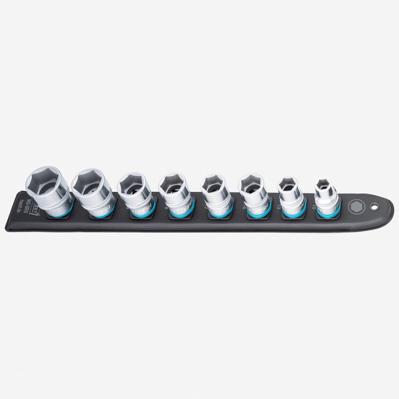 Hazet 900-SR/8 1/2" SmartRail Metric Socket Set, 10 - 24 mm, 8 Pieces