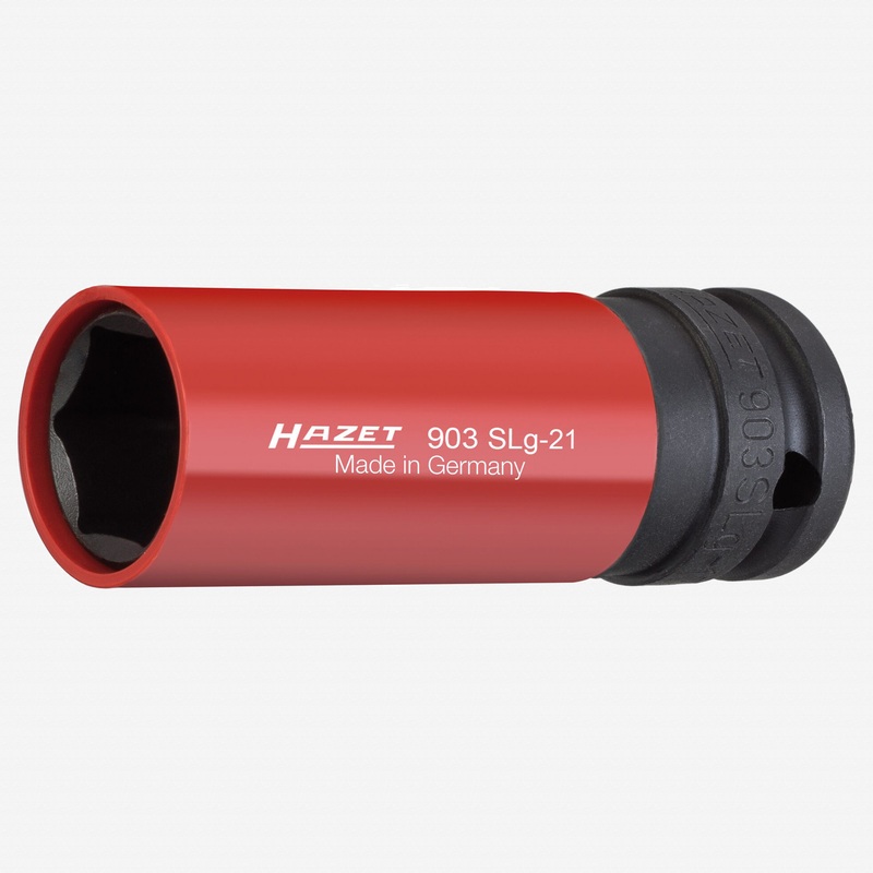 Hazet 903SLg6-21 21 mm Outside Hex Impact Socket, 1/2" or 24 mm Drive, 6 Point