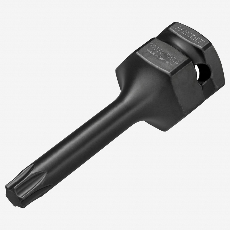 Hazet 995S6-T45Lg Inside T45 Torx Long Impact Socket, 1/2" or 24 mm Drive