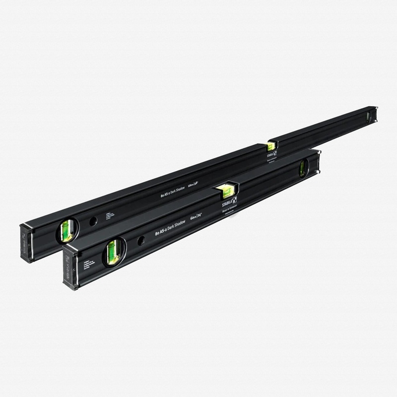 Stabila Dark Shadow 24" and 48" Type 80AS-2 Level Set, 2 Pieces