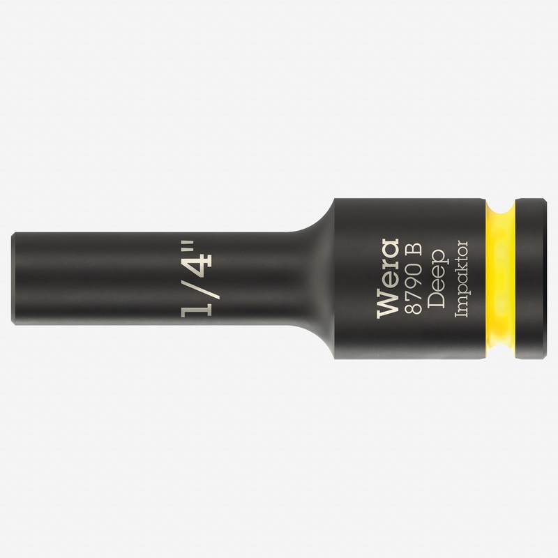 Wera 005564 SAE Impaktor Deep Socket, 3/8" Drive, 6-Point 1/4"