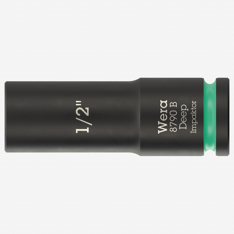 Wera 005568 SAE Impaktor Deep Socket, 3/8" Drive, 6-Point 1/2"