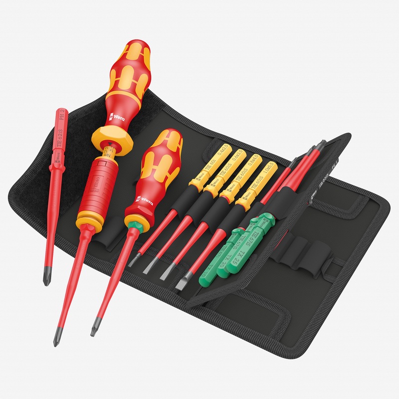 Wera 006609 Kraftform Kompakt VDE 16 Torque Extra Slim 1 Tool Finder Set, 1.2 - 3.0 Nm, 16 pieces