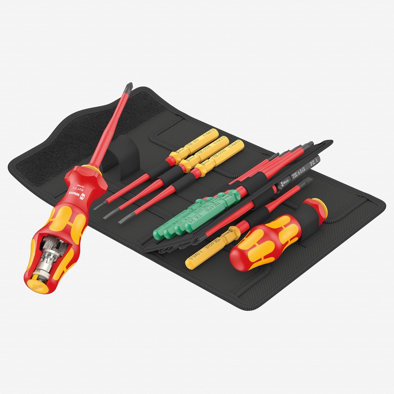Wera 006640 Kraftform Kompakt VDE Turbo i 1 Tool Finder Set, 16 pieces