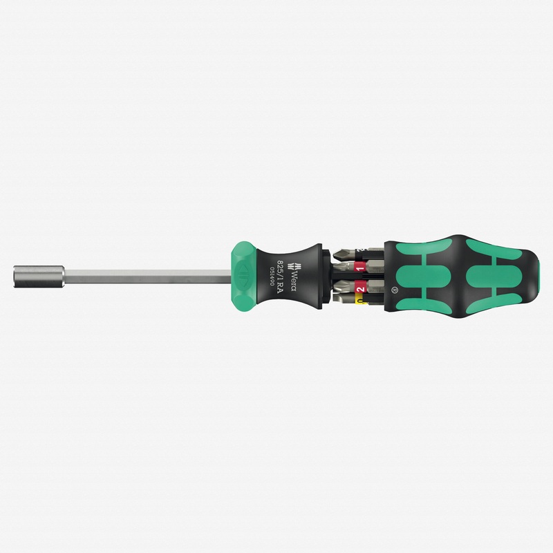Wera 051517 Kraftform Kompakt 27 RA 1 Ratcheting Bitholder, 7 PIeces