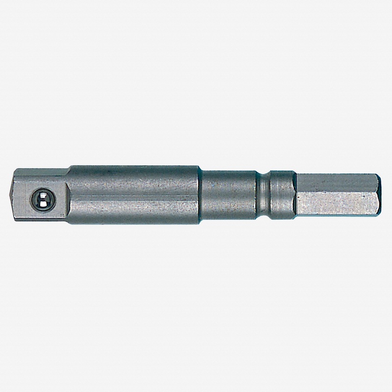Felo 1/4" Adapter, Hex Drive to Square Drive, 50 mm