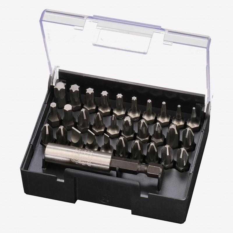Felo Industrial Bit-Box with Belt Clip, 31 Pieces
