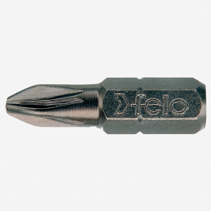 Felo Pozidriv PZ 1 x 25 mm Bit, 100 Pieces Bulk Pack