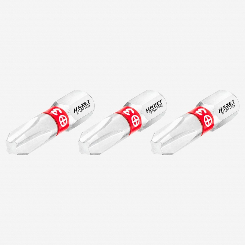 Hazet 2215N-PH3/3 Phillips #3 x 25 mm Torsion Bit, 3 Pieces