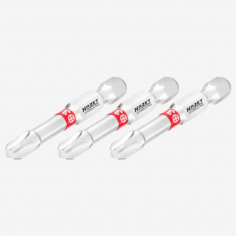 Hazet 2215NSLG-PH3/3 Phillips #3 x 50 mm Torsion Bit, 3 Pieces