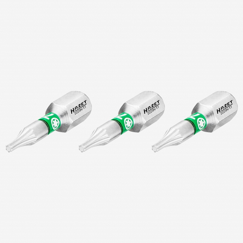 Hazet 2223N-T7/3 Torx T7 x 25 mm Torsion Bit, 3 Pieces