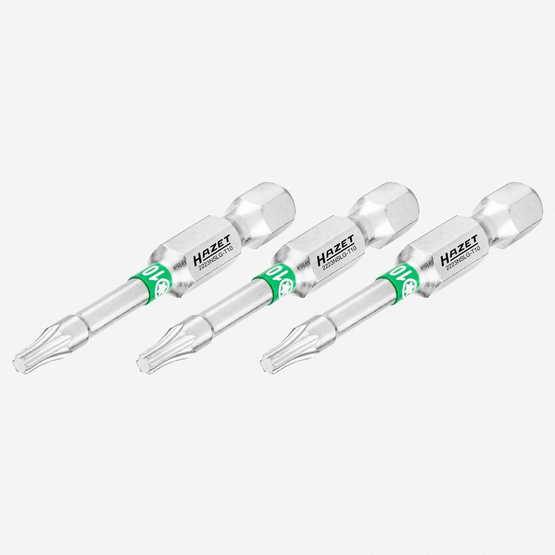 Hazet 2223NSLG-T10/3 Torx T10 x 50 mm Torsion Bit, 3 Pieces