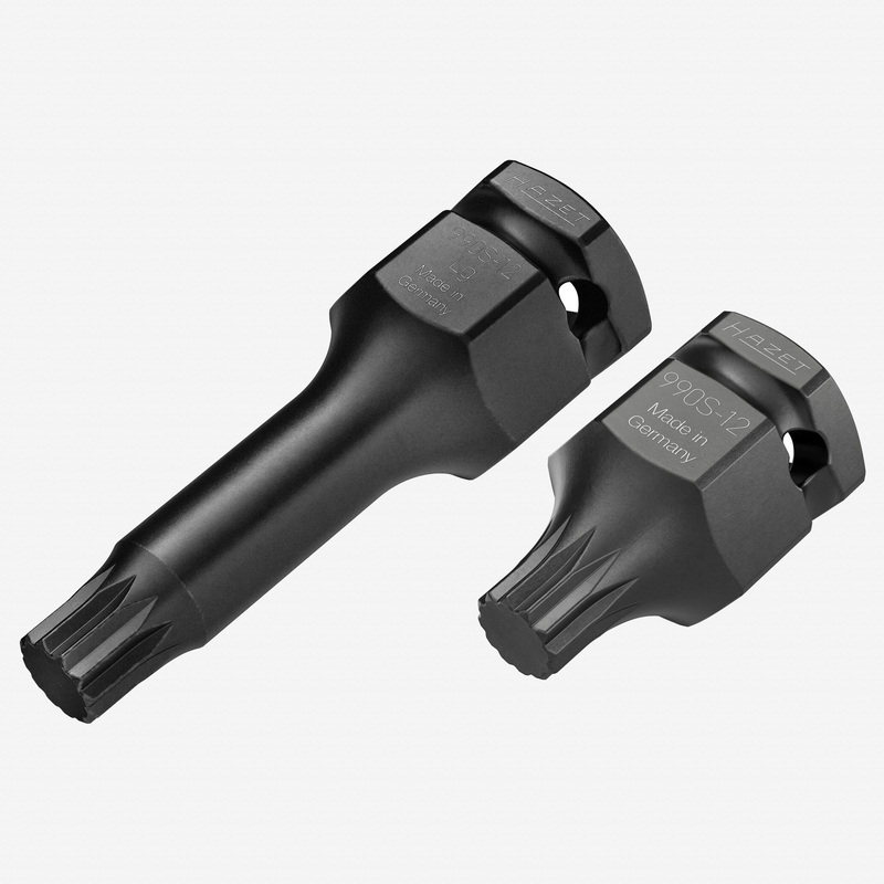Hazet 990S-12/2 XZN M12 Impact Socket Set, 1/2" or 24 mm Drive, 2 Pieces
