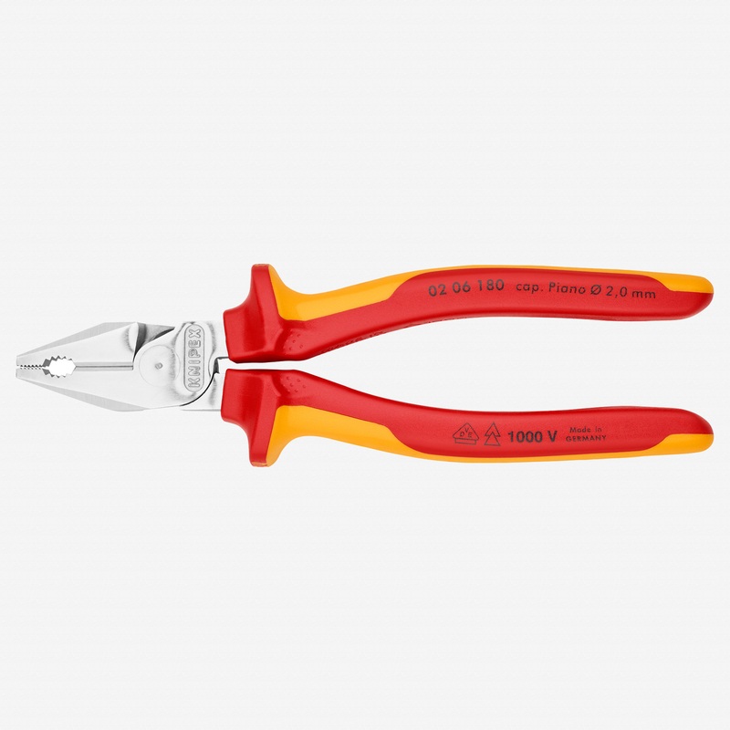 Knipex 7 1/4" High Leverage Combination Pliers - Insulated