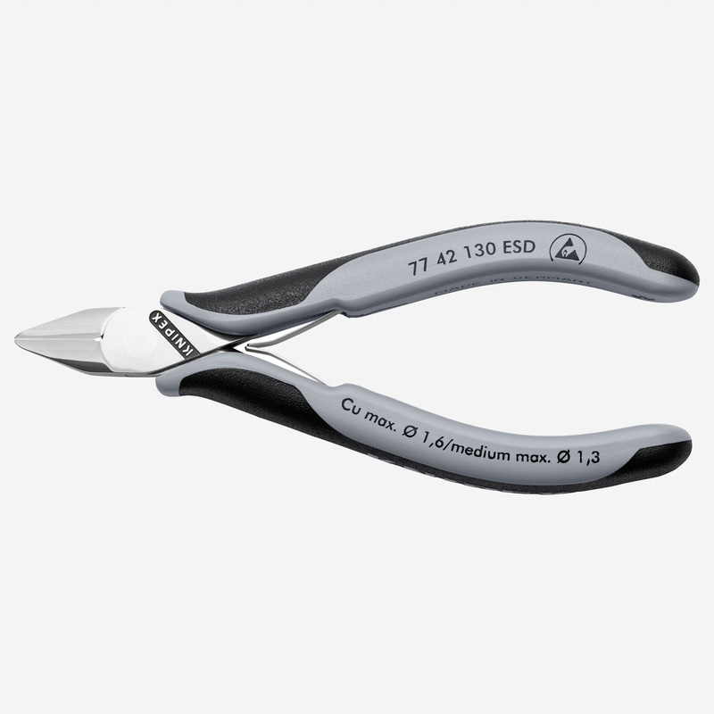 Knipex ESD Electronics Diagonal Cutters with Pointed Head, 5 1/4"