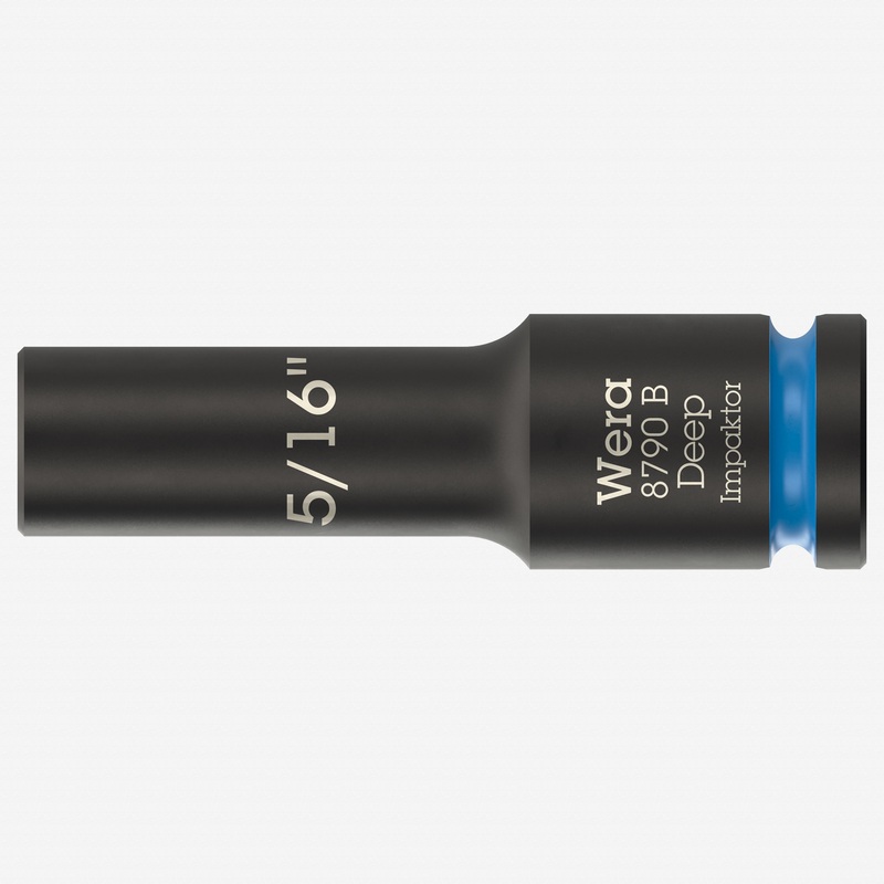 Wera 005565 SAE Impaktor Deep Socket, 3/8" Drive, 6-Point 5/16"