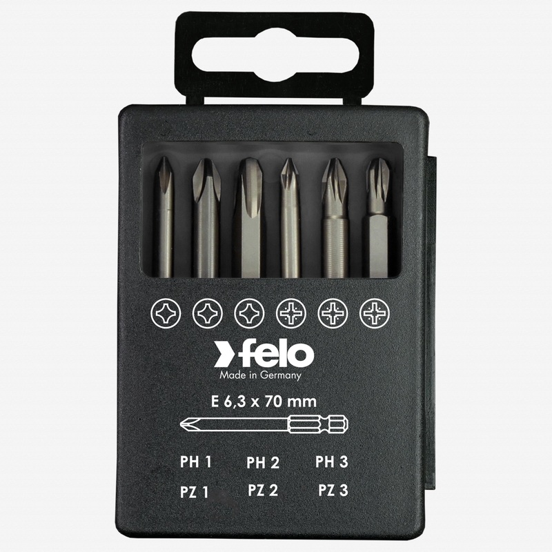 Felo Profi Bit Box 6 Bits x 73 mm, Phillips/Pozidriv