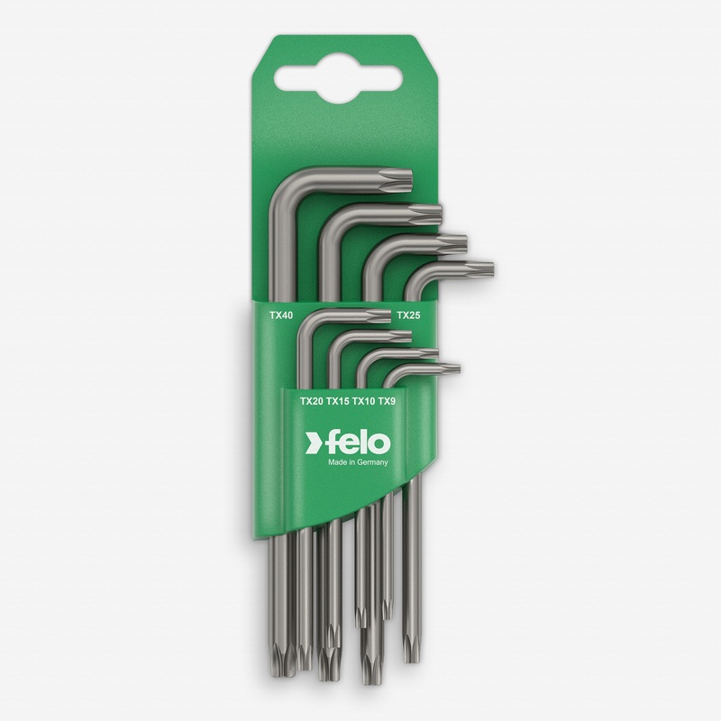 Felo Torx L-Key Set, T9 - T40, 8 Pieces