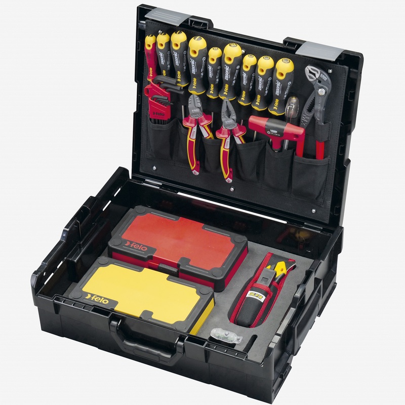 Felo VDE Insulated Ergonic + E-Smart Tool Set in XL-Boxx, 75 Pieces
