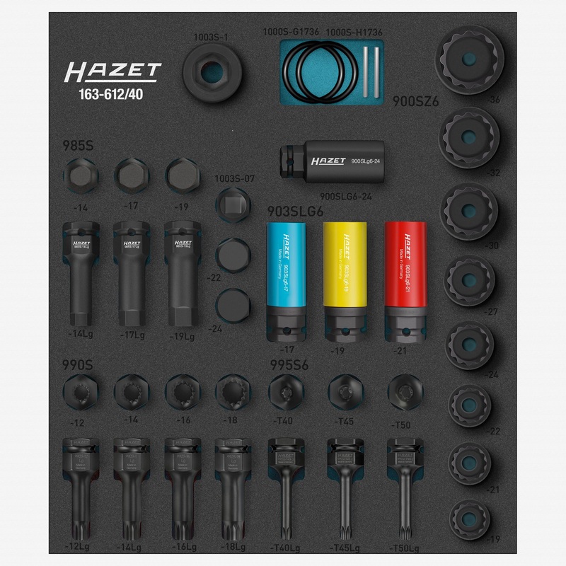 Hazet 163-612/40 Impact Socket Set, 1/2