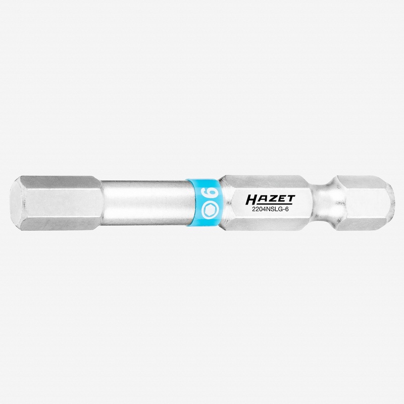 Hazet 2204NSLG-6/3 6 x 50 mm Hex Torsion Bit, 1/4" Drive, 3 Pieces