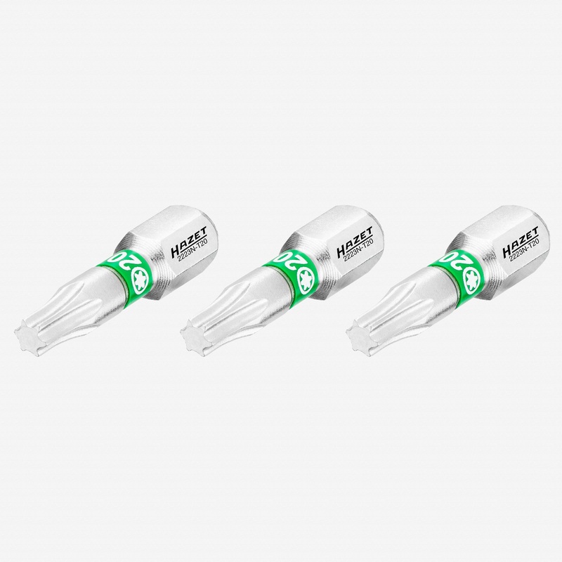 Hazet 2223N-T20/3 Torx T20 x 25 mm Torsion Bit, 3 Pieces