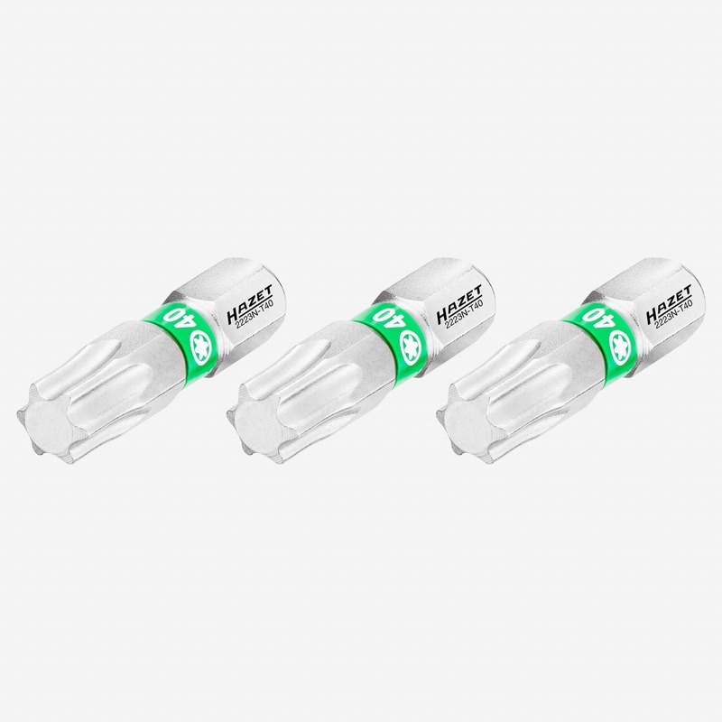 Hazet 2223N-T40/3 Torx T40 x 25 mm Torsion Bit, 3 Pieces